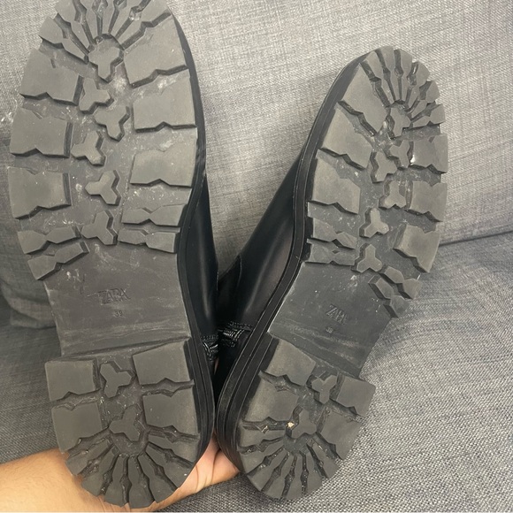 Zara Vegan Leather Booties - Picture 7 of 12